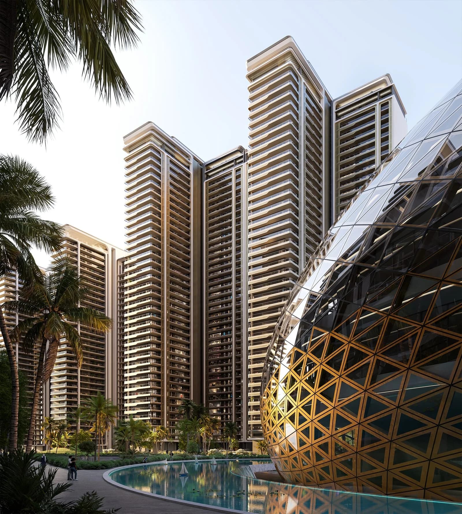 Elan The Emperor — Tower and clubhouse architecture, artistic impression