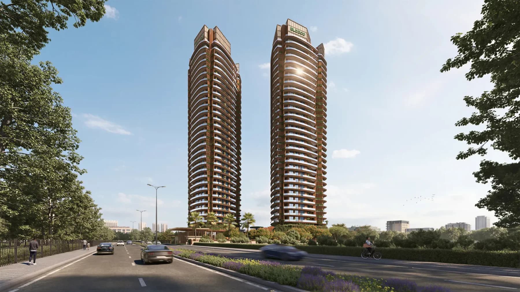 Eldeco Terra & Sol twin residential towers — artistic impression