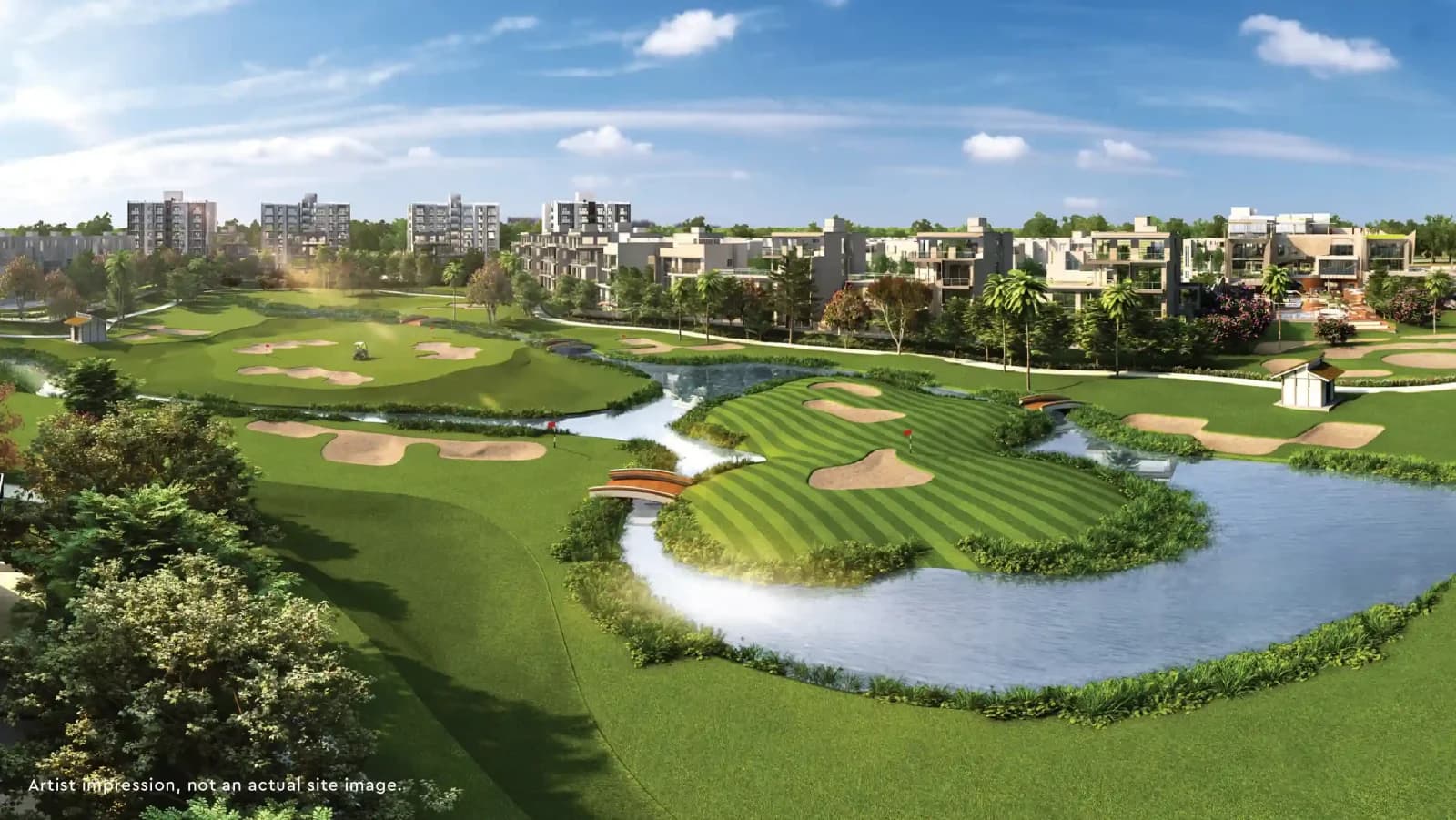 The wider Godrej Golf Links golf township — architectural impression