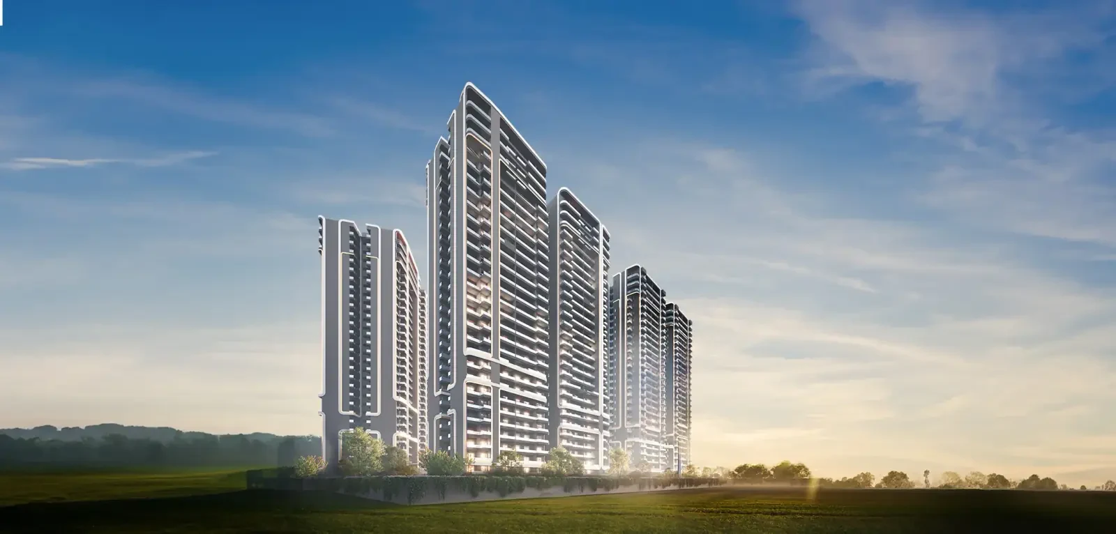 Smartworld One DXP — Residential towers, artistic impression
