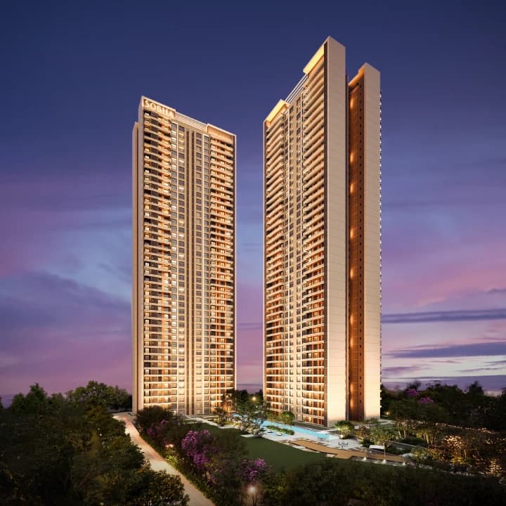 SOBHA Crescent residential towers, developer artistic impression