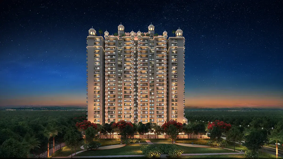 VVIP Namah: Exterior at dusk — artistic impression · Source: VVIP Namah developer website