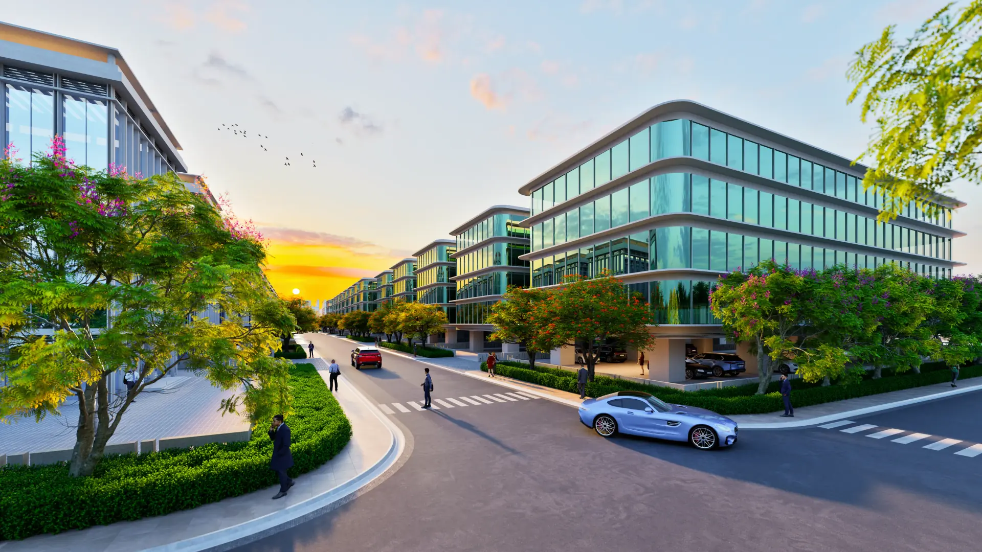 Wider Daxin Business Park elevation, developer artistic impression