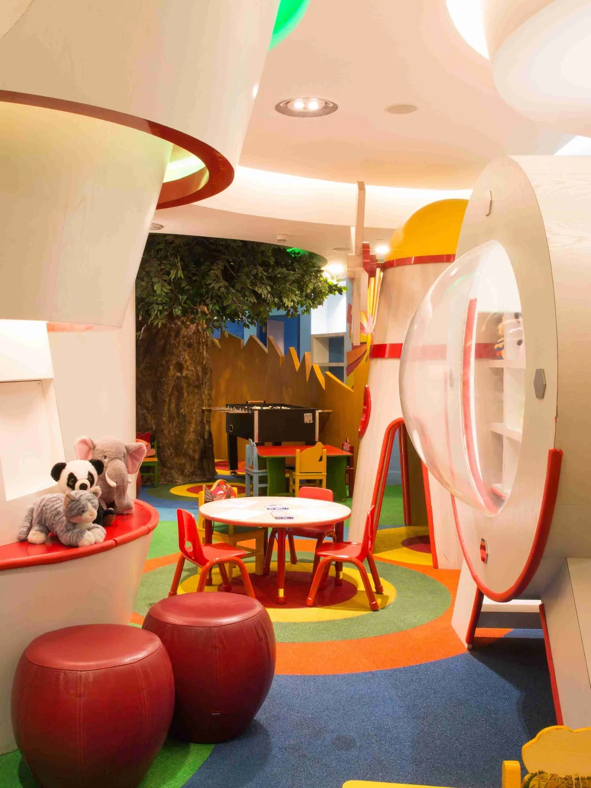 DLF The Magnolias — Club Juniors activity room — DLF Hospitality club photograph; membership and access terms apply. Not the offered residence.